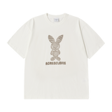 25SS STRIPE RABBIT SHORT SLEEVE T-SHIRT CREAM