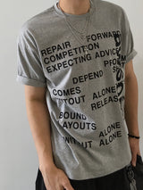 Awsome Lettering Short-Sleeved T-Shirt 4C