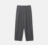 Pleddy ストライプバックバンディングワイドスラックス（2color）