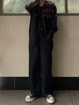 Shadow Jacquard Brush Cardigan