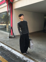 ファイナーショルダーパネルウォッシュドロングスリーブ 2C