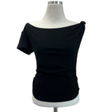  Twist Off-Shoulder Short Sleeve T-Shirt (3 Colors)