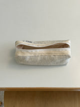 Clam round pencilcase _ Oatmeal gray