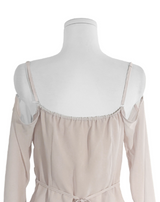 romang drape cut off-shoulder bl tie set