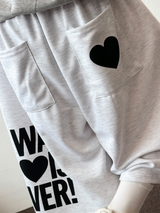 All Love Tattoo Print Patch Wide Bermuda Pants 4Color