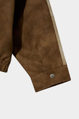Bolt piping crack leather jacket