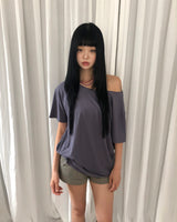 Lupyu Back Cross Short-Sleeve T-Shirt