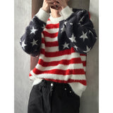 [F/W] アメリカンフラグヘアラウンドネックニット(2color)