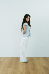 CHEEK DOT PUFF BLOUSE SCARF SET 