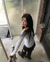 Frill button skirt (2colors)