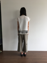 ウィング ドット シャーリング ブラウス (2color)