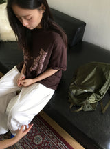 [unisex] ムートレタリングオーバー半袖Tシャツ