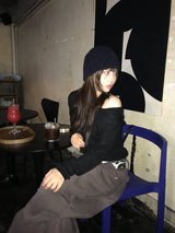 ユニセックスカミヤビンテージスターリベットワイドデニムパンツ