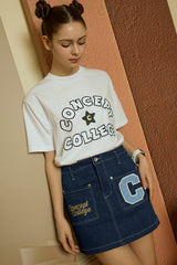 Concept College ハンドロゴホワイトショートスリーブTシャツ [Unisex]