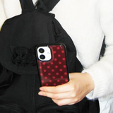 snow dot deep red