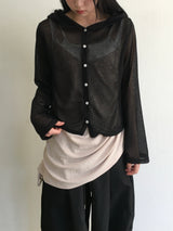 Sunny See-through Summer Hooded Cardigan (3c)