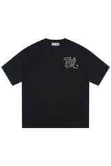 Rhinestone Patch Basic T-Shirt