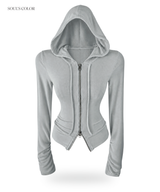 Miu Slim Hood Zip Up (3color)