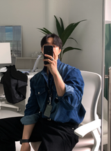  Deface Double Flap Pocket Denim Shirt