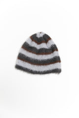 fluffy stripe color beanie(4colors)