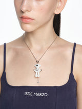 13DE MARZO Bear Angel Zircon Necklace