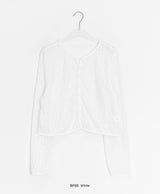 Attle Summer See-Through Flower Cardigan