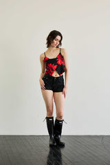 FLUTTER TOP / RED