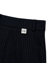 ストライプ プリーツ パンツ(NAVY)