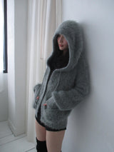 winter knit hoodie