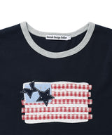 オールド グローリー リンガー レイヤード LS Tシャツ ネイビー(CV2GFFT558A)