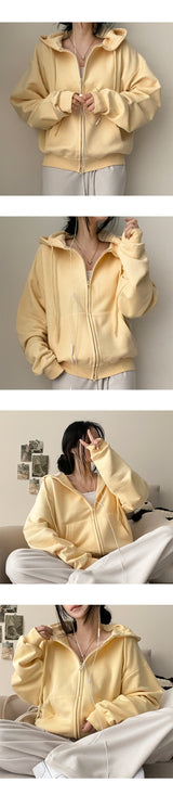 Ronte Basic Two-Way Over Hood Zip-Up