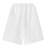[mnem] pintuck logo bermuda shorts (white)