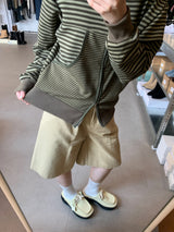 ブラッシードコットンバミューダパンツ (2color)
