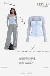 Blanc Center Gray Long-Sleeve T-Shirt