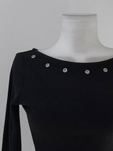 nine eyelet slim one-piece (2color)