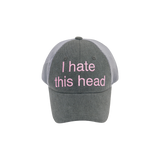 I HATE THIS HEAD MESH CAP (GRAY)