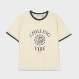 (T-7042)TWO-TONE VIBE TEE