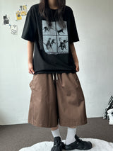 Jien Side Snap Cotton Bermuda Shorts 5color