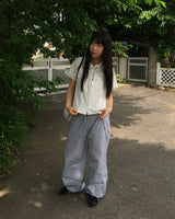 Ribbon shirring t-shirt