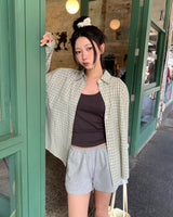 [ORIGINAL] インディチェックオーバーサイズシャツ