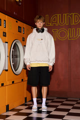 Concept College Cursive Logo Waffle Hoodie / Melange Gray [Unisex]