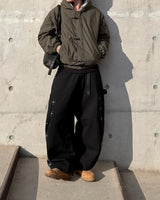 Stellon Cross Embroidery Balloon Pants