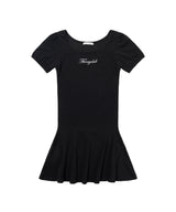COTTON FLARE MINI DRESS (BLACK) F26QD062