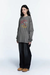26FW★ロックスター キャット レイヤード ピグメント ロングスリーブ