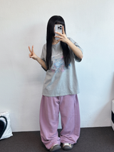 MY GALAXY☪🌌✨AURORA PRINTING T SHIRT 🎀🩶2COLOR
