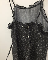 Back button chiffon one-piece (1color)