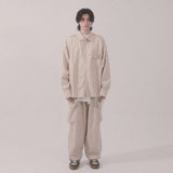 grunge wide cargo pants_lightbeige