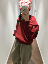 ライラックピーチⅤネックスウェットシャツ (5 Colors)