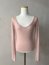 Collage V-Neck Long Sleeve T-Shirt