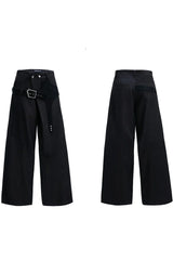 Croc Trim Straight Trousers